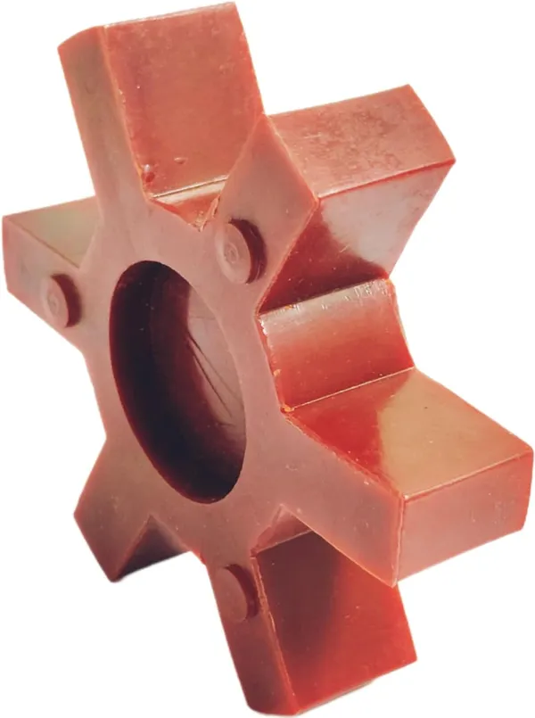 Maroon_Rubber_Pu_Polyurethane_Coupler_Star_Shape_For_Shaft_Pipes_Gearbox_Pump_Motors_Sweeping_Machines_(Without_Hole)_(Number_70)