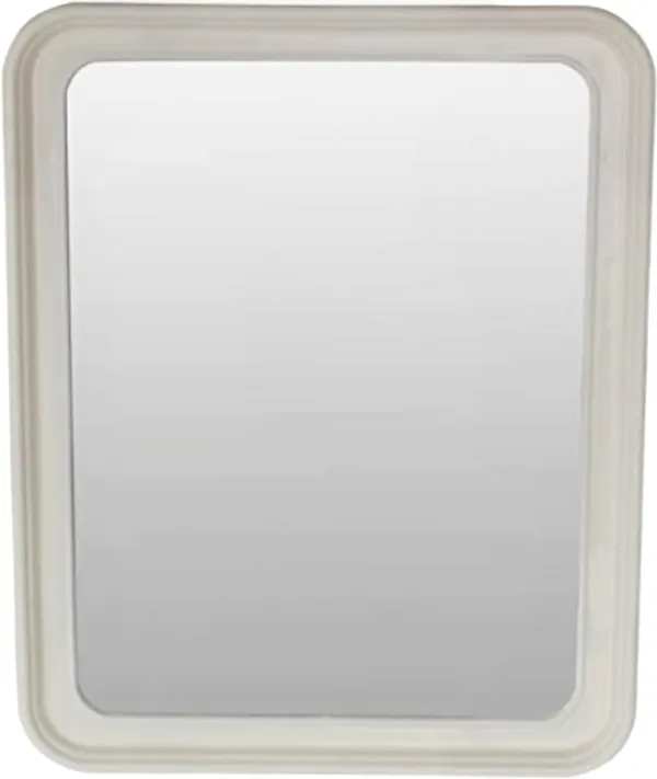 ‎Beige_Plastic_Mirror_Wall_Hanging_For_Bathroom_Bedroom_Dressing_Table_(3Mm)_(Rectangular)_(10X13_Inch)