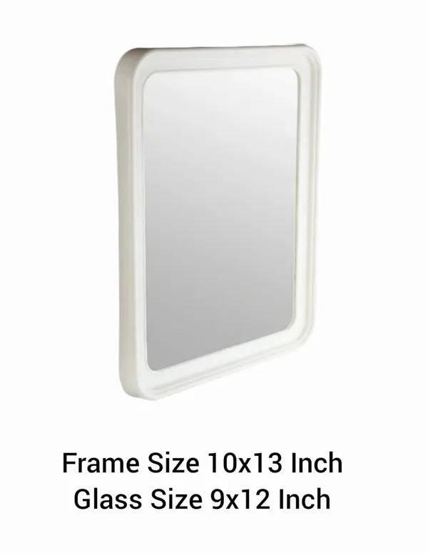 ‎Beige_Plastic_Mirror_Wall_Hanging_For_Bathroom_Bedroom_Dressing_Table_(3Mm)_(Rectangular)_(10X13_Inch)