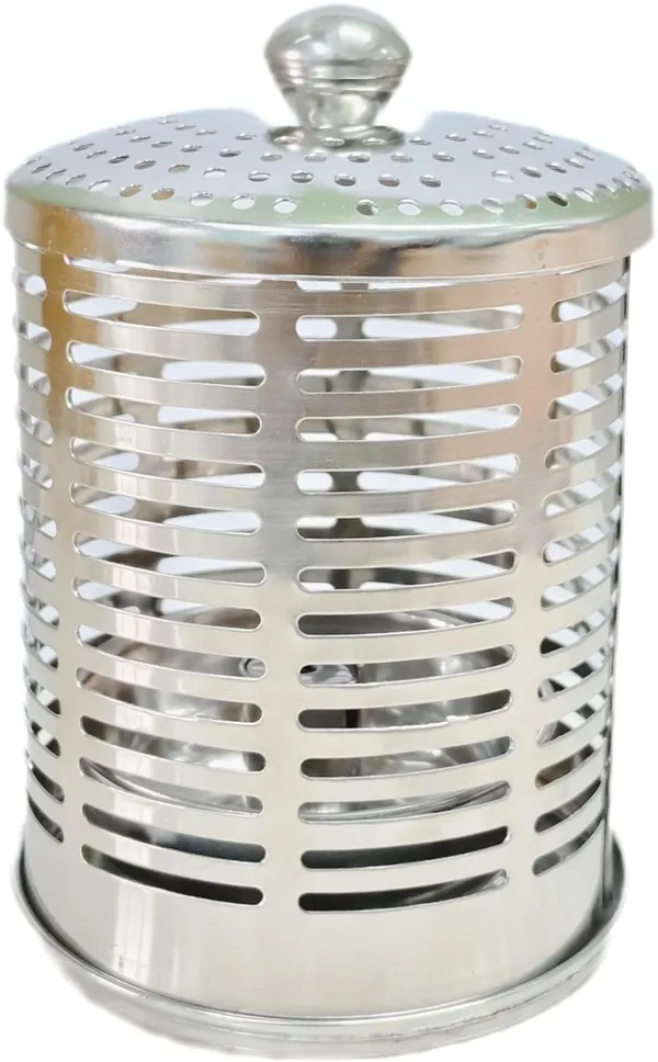 Silver_Akhand_Steel_Diya_For_Puja_With_Glass_Cover_Stand_With_Handle_(14L_X_9Dia_Cm)