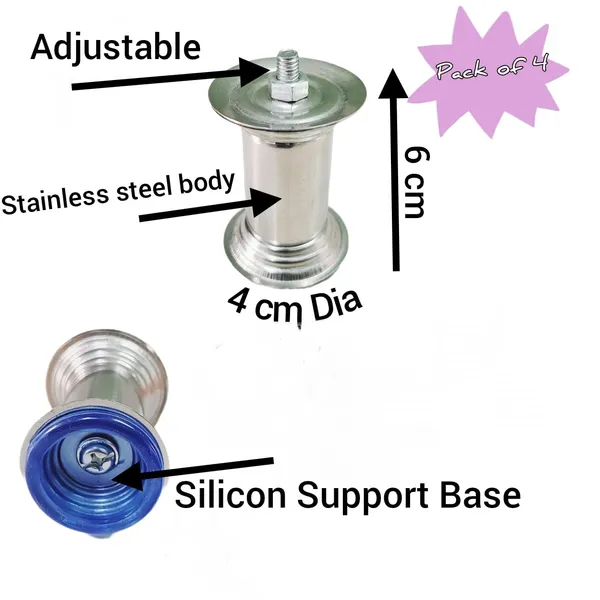 Silver_Adjustable_Stainless_Steel_Gas_Stove_Legs_4_Stand_Supports_(Pack_Of_4)_(2_Inch)