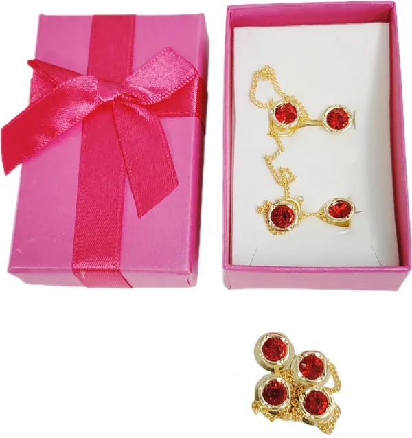 Tomato_Red_Brass_Kurta_Buttons_For_Men_With_Golden_Chain_(23_Cm)
