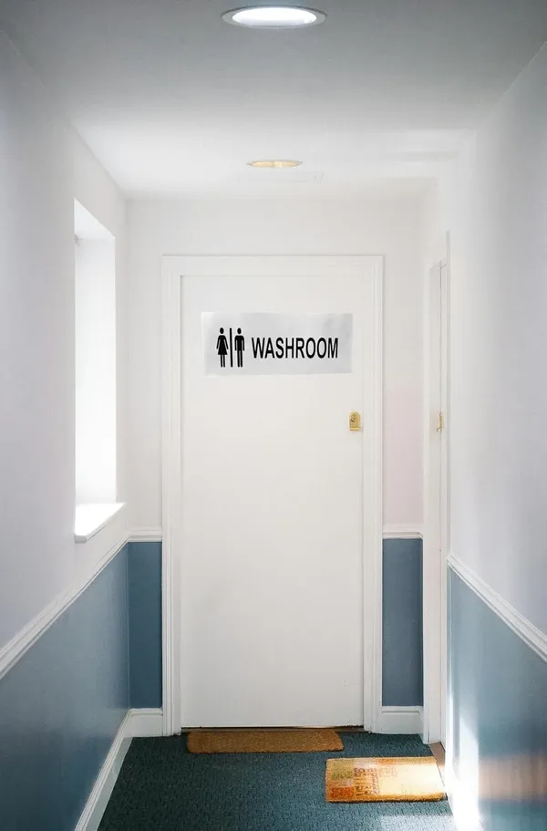 Silver_Self_Adhesive_Stainless_Steel_Sign_Board_Washroom_For_Shop_(30_L_X13_W_Cms)