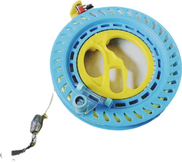 Multicolor_Plastic_Mechanical_Rotating_Manual_Spinning_Fishing_Line_Hand_Caster_Reel_Wheel_With_Ball_Bearings_(16_Cm_Dia)_(With_100_Meters_0.70_Mm_Lines)_(100_Meter)