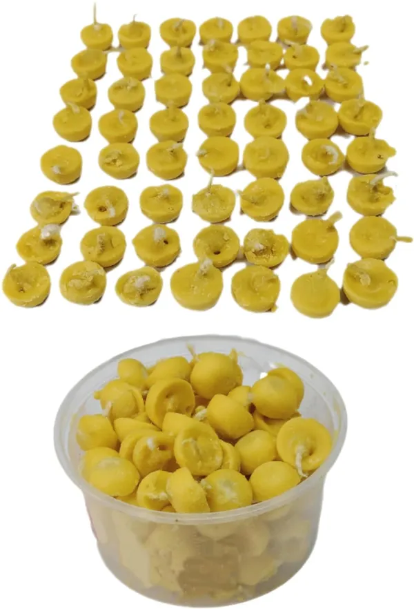 Yellow_Cotton_Wicks_Ghee_Diya_For_Puja_(1001_Pcs_|_2_Cm_Dia)_(Pack_Of_1001)