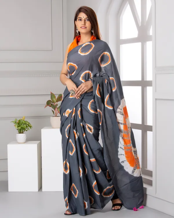 Grey_Jaipuri_Block_Print_Bagru_Hand_Block_Printed_Mulmul_Cotton_Saree_For_Woman