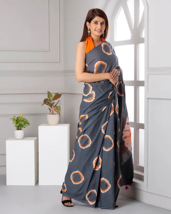 Grey_Jaipuri_Block_Print_Bagru_Hand_Block_Printed_Mulmul_Cotton_Saree_For_Woman