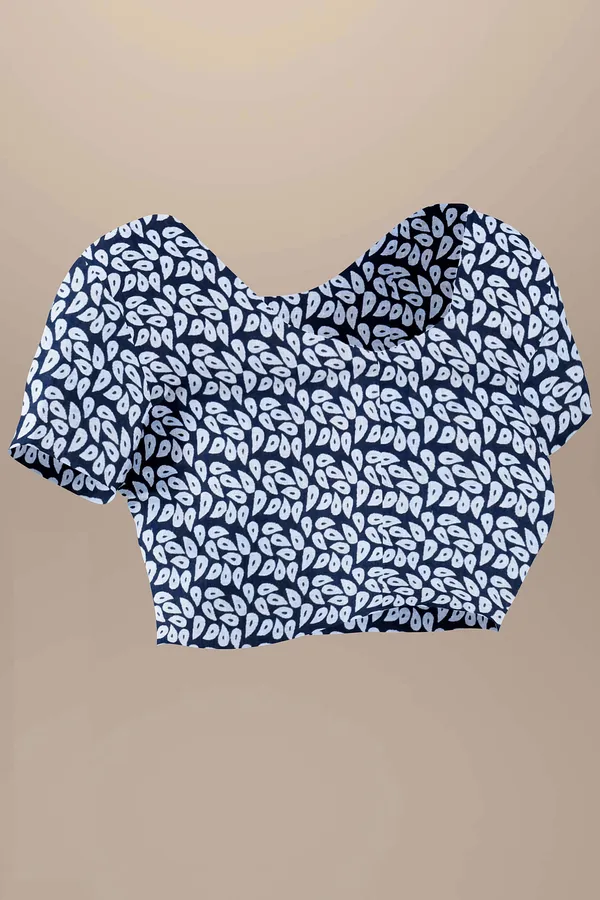Blue_Jaipuri_Block_Print_Bagru_Hand_Block_Printed_Mulmul_Cotton_Saree_For_Woman