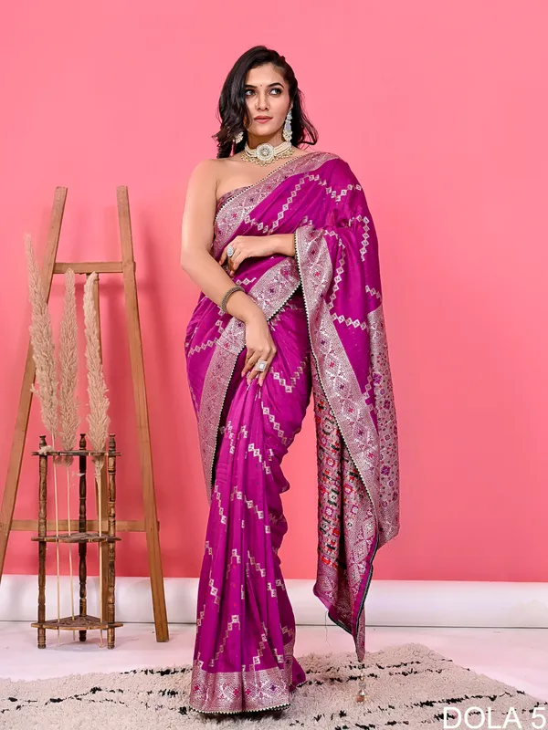 VIOLET__Banarasi_Saree_for_Women_|_Premium_Saree_for_all_ocassions