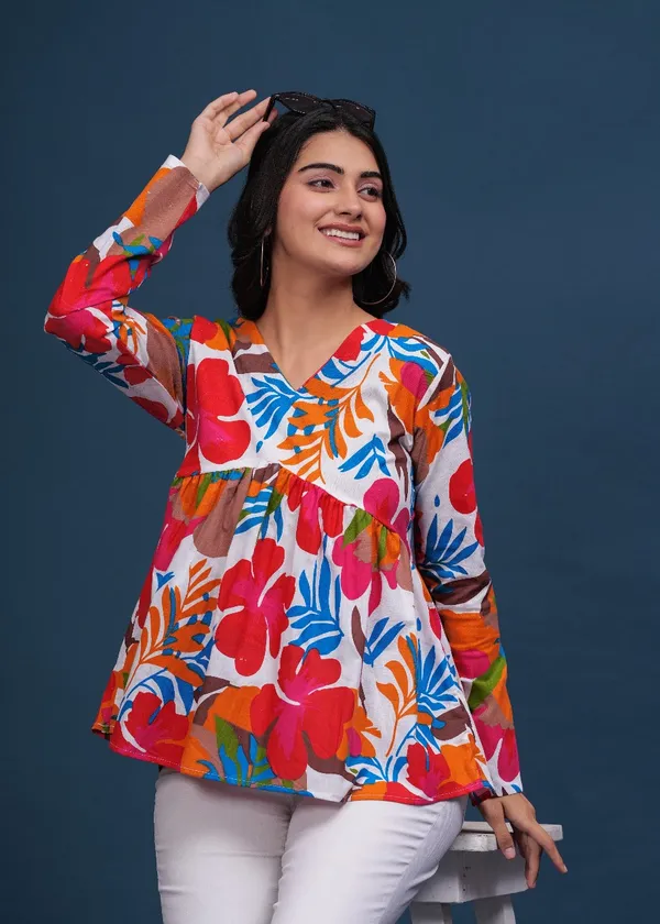 Multicolor_Best_Designer_Jeans_Kurti_For_Women