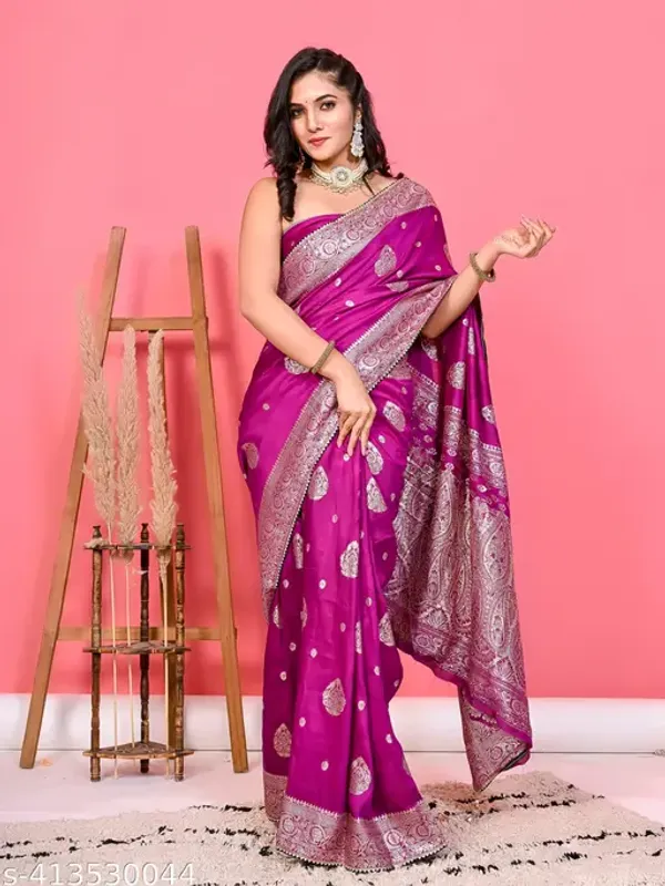 VIOLET__Banarasi_Saree_for_Women_|_Premium_Saree_for_all_ocassions