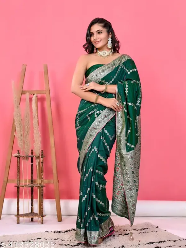 GREEN__Banarasi_Saree_for_Women_|_Premium_Saree_for_all_ocassions