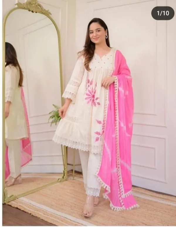White_&_Pink_Trending_New_Desigener_Suit_For_Women