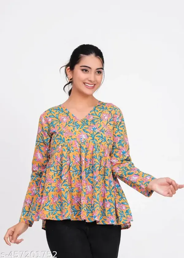 Multicolor_Best_Designer_Jeans_Kurti_For_Women