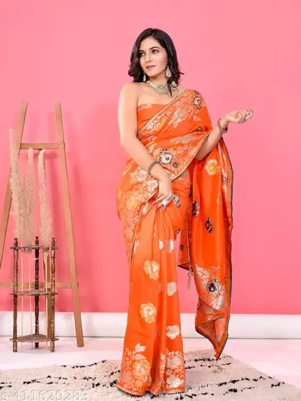 ORANGE__Banarasi_Saree_for_Women_|_Premium_Saree_for_all_ocassions