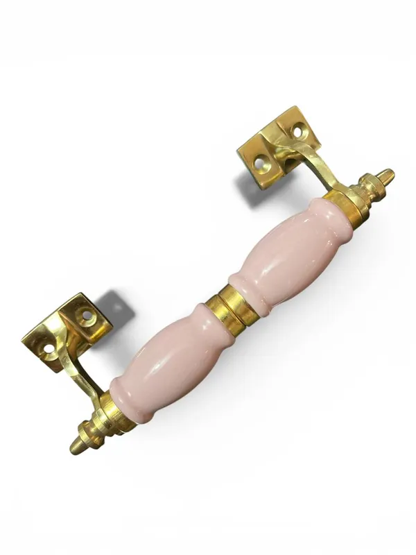 Ceramic_Door_Handle_Brass_Finish_-_(Size_6_Inch)_-_Pack_of_1_-_(Pink)