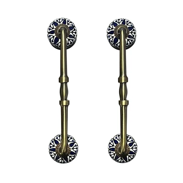 Ceramic_Door_Handle_Gold_Antique_Finish_-_(Size_10_Inch,_Hand_Painted)_-_Hole_to_Hole_8_INCH_(Pack_of_1_Handle)