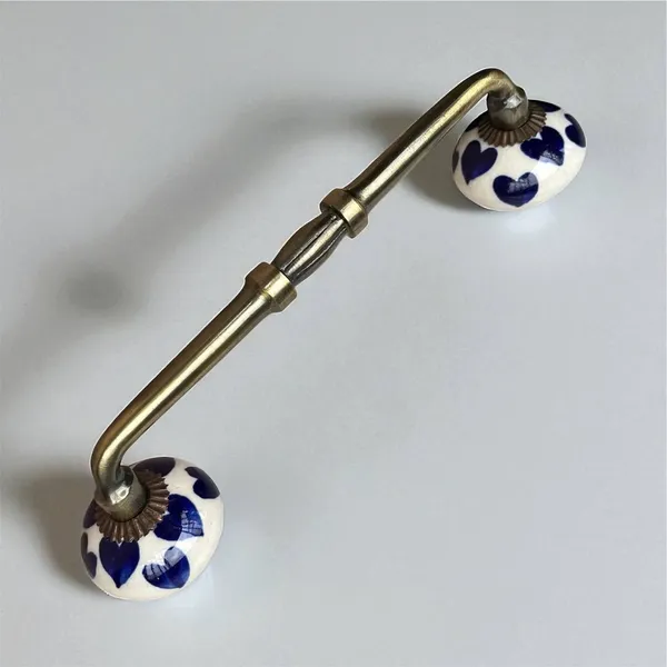Ceramic_Door_Handle_Gold_Antique_Finish_-_(Size_10_Inch,_Hand_Painted)_-_Hole_to_Hole_8_INCH_(Pack_of_1_Handle)