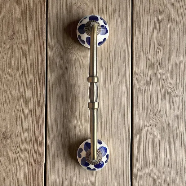 Ceramic_Door_Handle_Gold_Antique_Finish_-_(Size_10_Inch,_Hand_Painted)_-_Hole_to_Hole_8_INCH_(Pack_of_1_Handle)