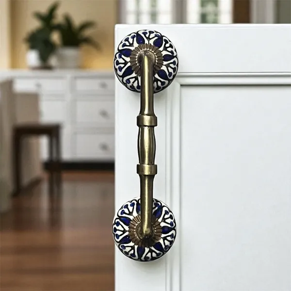 Ceramic_Door_Handle_Gold_Antique_Finish_-_(Size_6_Inch,_Hand_Painted)_-_Hole_to_Hole_4_INCH_(Pack_of_1_Handle)_