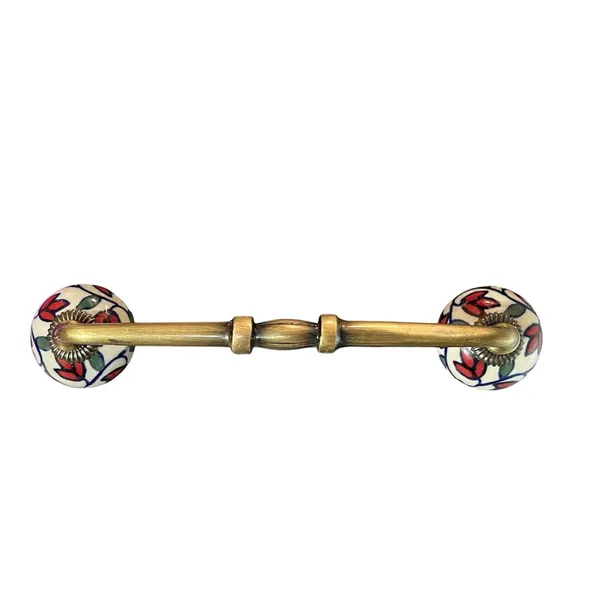 Ceramic_Door_Handle_Gold_Antique_Finish_-_(Size_8_Inch,_Hand_Painting)_-_Hole_to_Hole_6_INCH_(Pack_of_1_Handle)
