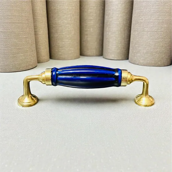 Ceramic_Door_Handle_-_BRASS_(Size_6_Inch)_(Blue_Melon)