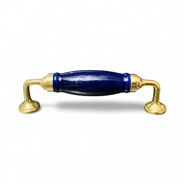 Ceramic_Door_Handle_-_BRASS_(Size_6_Inch)_(Blue_Plain)