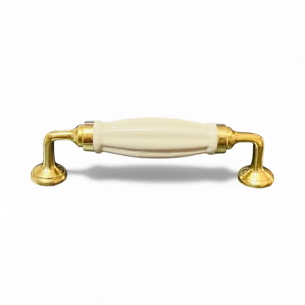 Ceramic_Door_Handle_-_BRASS_(Size_6_Inch)_(Cream_Melon)