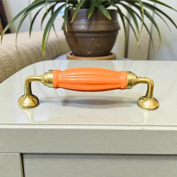 Ceramic_Door_Handle_-_BRASS_(Size_6_Inch)_(Orange_Melon)