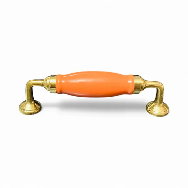 Ceramic_Door_Handle_-_BRASS__(Size_6_Inch)_(Orange_Plain)