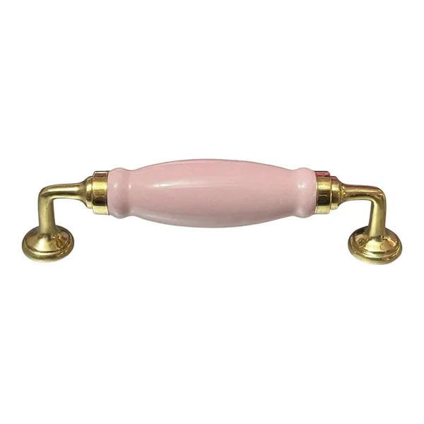 Ceramic_Door_Handle_-_Brass_(Size_6_Inch)_(Pink_Plain)