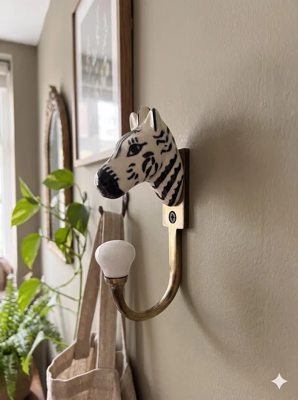 Ceramic_Metal_WALL_Mounted_Single_HORSE_HOOK_-_Gold_Antique_Finish_-Pack_of_2_(5_INCH)
