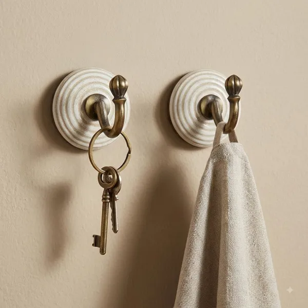 Ceramic_Metal_Wall_Hook/_Single_Hook_Hanger_-_Gold_Antique_(Size_3.5_Inch,_Hand_Painting)-PACK_OF_2