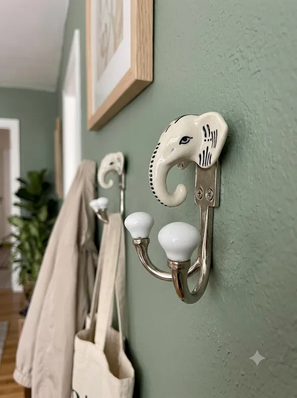 Ceramic_Metal_Wall_Mounted_Double_ELEPHANT_Hook_-_Silver_(Size_5_Inch)_Pack_of_2