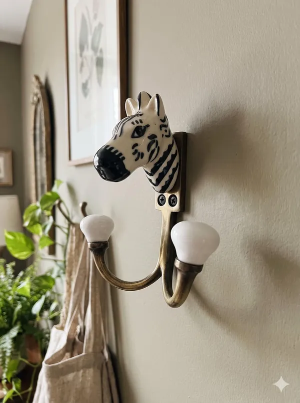 Ceramic_Metal_Wall_Mounted_Double_HORSE_HOOK_-_Gold_Antique_(Size_5_Inch)_Pack_of_2