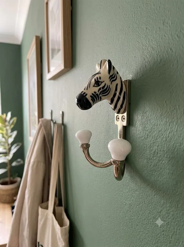 Ceramic_Metal_Wall_Mounted_Double_HORSE_Hook_-_Silver_(Size_5_Inch)_Pack_of_2
