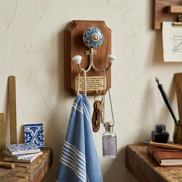 Ceramic_Metal_Wall_Mounted_Double_Hook_-__SILVER_Finish_(Size_5_Inch)_Pack_of_2