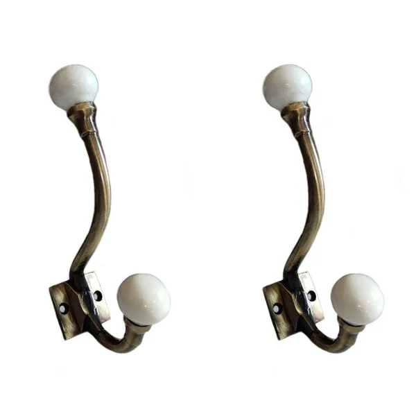 Pack_of_2__Ceramic_Metal_Wall_Hooks_Hanging_Clothes_Hat_Coat_Robe_Hangers_Metal_Hook_Door_Hook_Wall_Mounted_Single_Hook_Hanger_-_Gold_Antique_Finish_(Size_6_Inch,_White)_(Antique)