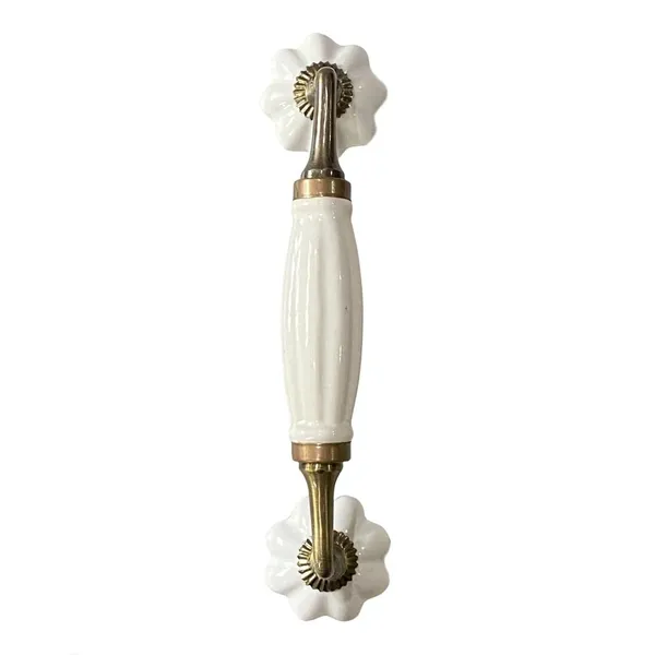 Ceramic_Door_Handle_Gold_Antique_Finish_-_(Size_8.5_Inch,_White)_-_Hole_To_Hole_6.5_Inch_(Pack_Of_1)