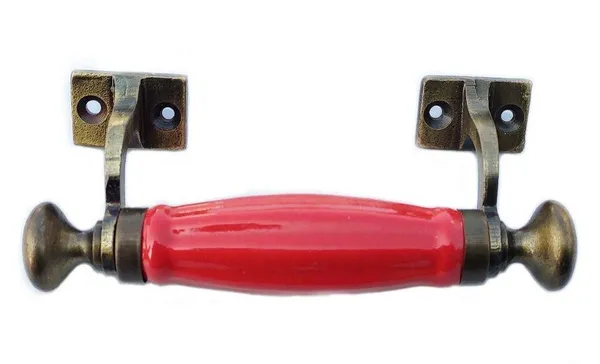 Red_Ceramic_Door_Handle_Gold_Antique_Finish_(Size_5.5_Inch,_White)_(Red)