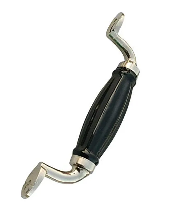 Black_Ceramic_Door_Handle_With_Silver_Finish_(Size_6_Inch,_Black)