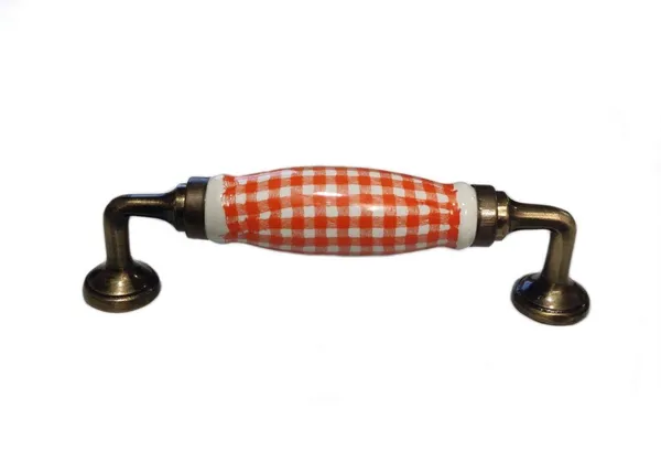 Orange_Check__Ceramic_Door_Handle_Gold_Antique_Finish_-_Scratch_Proof_100%_(Size_6_Inch)