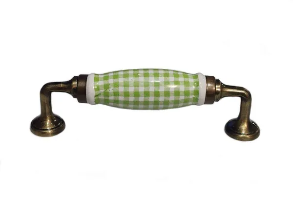 Green_Check__Ceramic_Door_Handle_Gold_Antique_Finish_-_Scratch_Proof_100%_(Size_6_Inch)