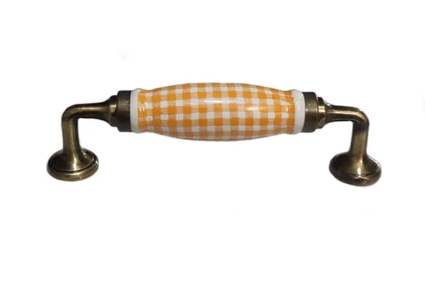 Mustard_Check__Ceramic_Door_Handle_Gold_Antique_Finish_-_Scratch_Proof_100%_(Size_6_Inch)