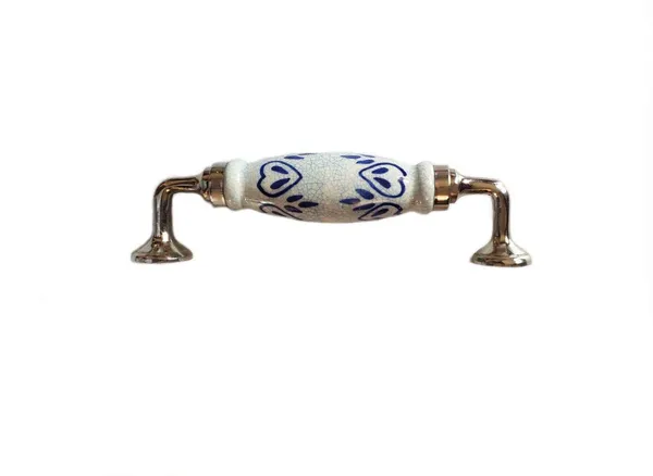 Silver_Blue_Crackle_Design_Ceramic_Door_Handle_Silver_Finish_-_Scratch_Proof_100%_(Size_6_Inch,_Flower_Hand_Painted)
