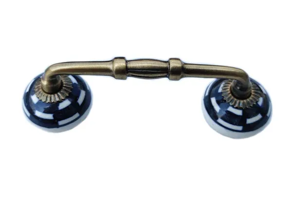 _Ceramic_Door_Handle_Gold_Antique_Finish_-_(Size_6_Inch,_Hand_Painted)_-_Pack_Of_1