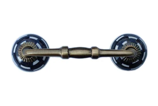 _Ceramic_Door_Handle_Gold_Antique_Finish_-_(Size_6_Inch,_Hand_Painted)_-_Pack_Of_1