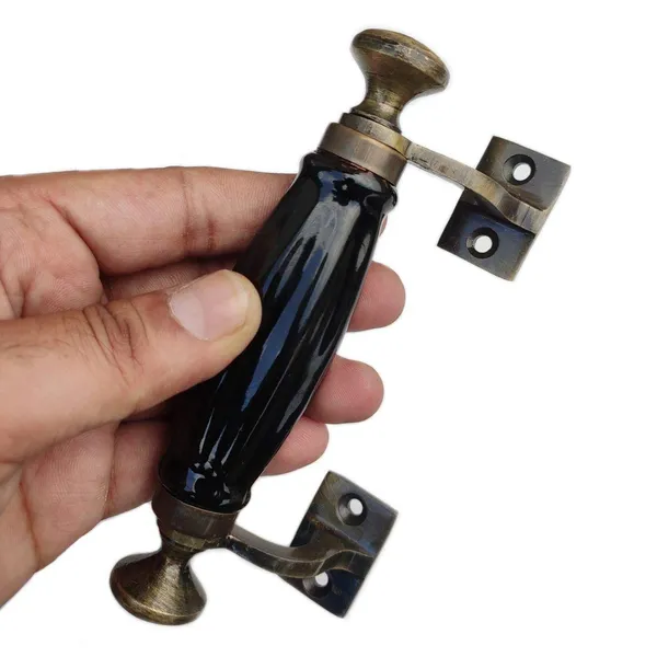 Black_Ceramic_Door_Handle_Gold_Antique_Finish_(Size_5.5_Inch,_White)_(Black)