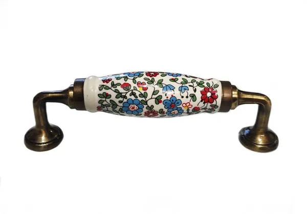 Pack_of_6__Ceramic_Door_Handle_Gold_Antique_Finish_-_Scratch_Proof_100%_(Size_6_Inch,_Multi_Flower_Hand_Painted)