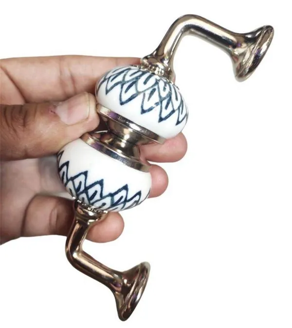 Silver_Ceramic_Door_Handle_Silver_Finish_-_(Size_5_Inch,_Hand_Painted)_-_Pack_Of_1